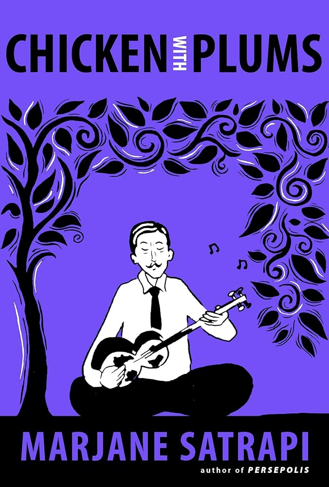 Chicken with plums cover by Marjane Satrapi